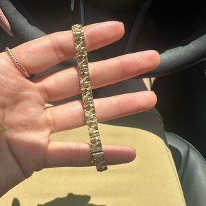 14K Textured Unisex Bracelet